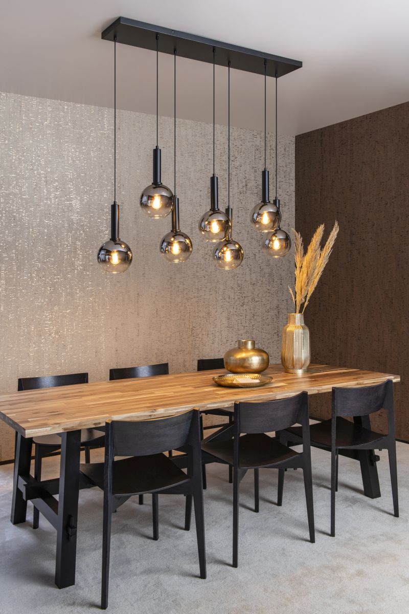 Lucide MARIUS - Závesné svietidlo - 7xE27 - Čierne